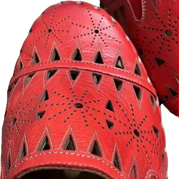 Spring Step Fusaro Red Leather Loafer Shoe Size 44/12.5-13 - Picture 5 of 9